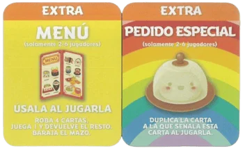 cartas menú y pedido especial del sushi go party